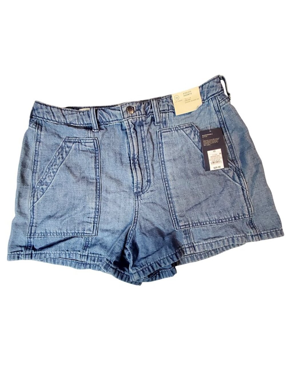 Universal Thread Women Vintage-Inspired Denim Shorts Non-Stretch Relaxed Fit 12